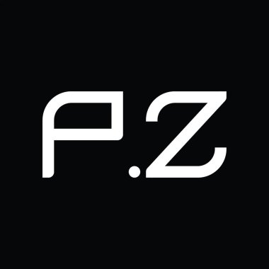 PZ Logo monogram abstract on blackground design template