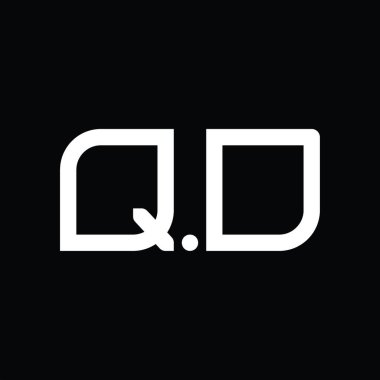 QD Logo monogram abstract on blackground design template