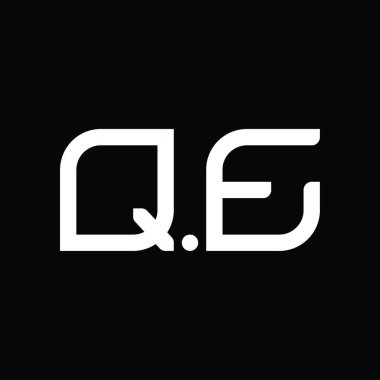 QE Logo monogram abstract on blackground design template
