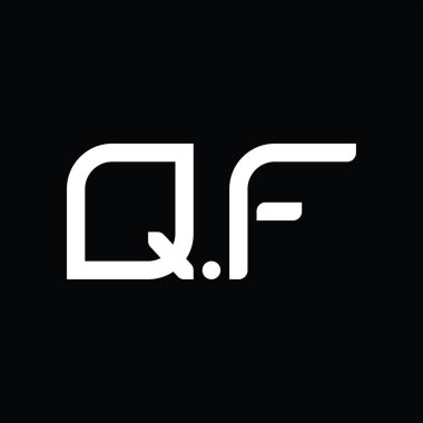 QF Logo monogram abstract on blackground design template