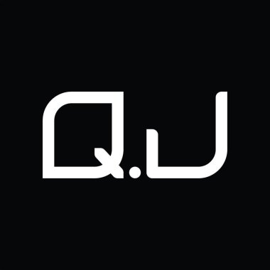QJ Logo monogram abstract on blackground design template