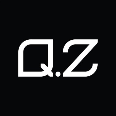 QZ Logo monogram abstract on blackground design template