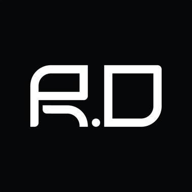 RD Logo monogram abstract on blackground design template