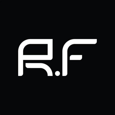 RF Logo monogram abstract on blackground design template