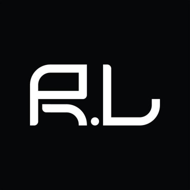 RL Logo monogram abstract on blackground design template