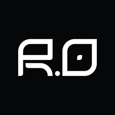 RO Logo monogram abstract on blackground design template
