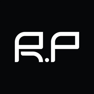RP Logo monogram abstract on blackground design template