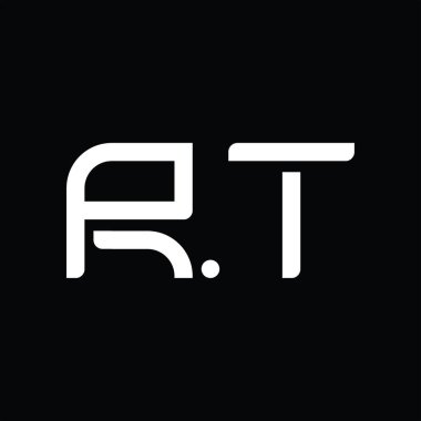 RT Logo monogram abstract on blackground design template