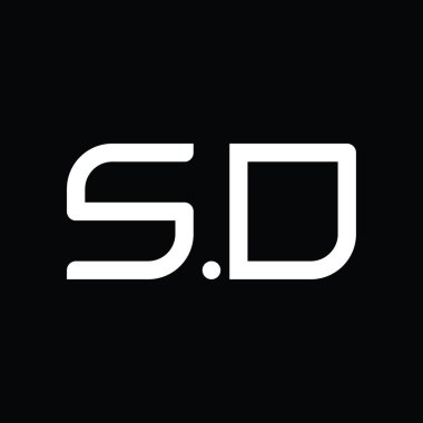 SD Logo monogram abstract on blackground design template