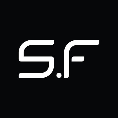 SF Logo monogram abstract on blackground design template