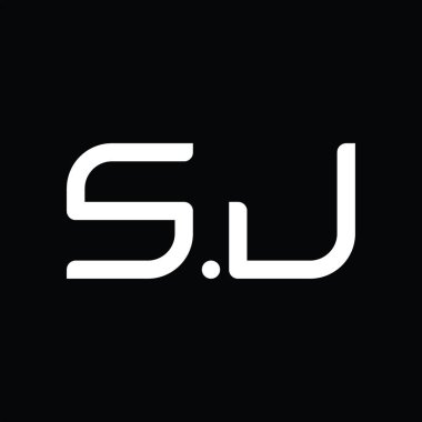 SJ Logo monogram abstract on blackground design template