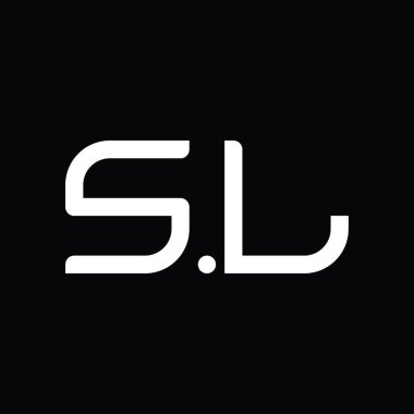 SL Logo monogram abstract on blackground design template