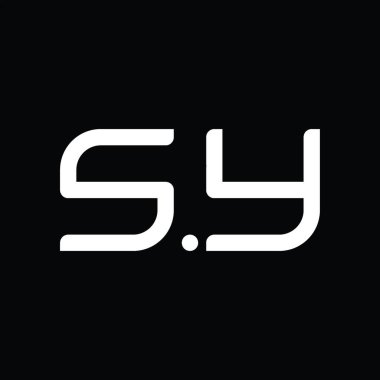 SY Logo monogram abstract on blackground design template