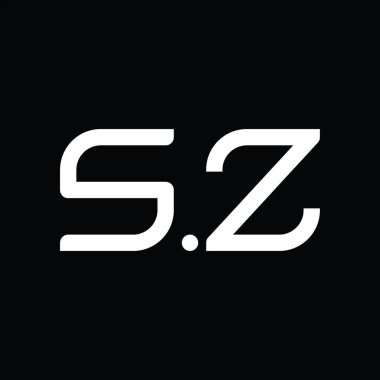 SZ Logo monogram abstract on blackground design template