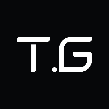 TG Logo monogram abstract on blackground design template