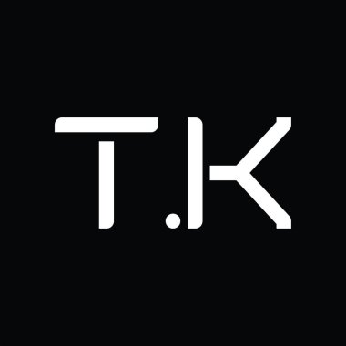 TK Logo monogram abstract on blackground design template