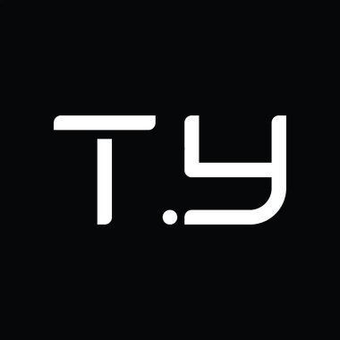 TY Logo monogram abstract on blackground design template