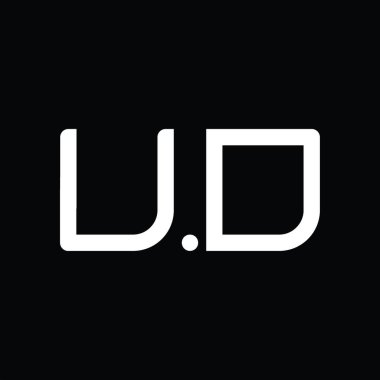 UD Logo monogram abstract on blackground design template