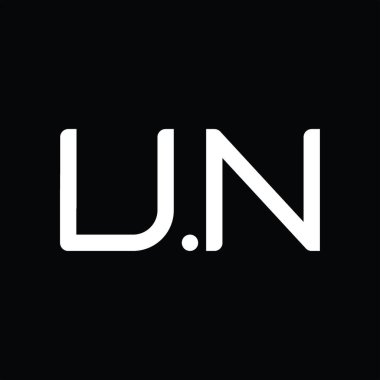 UN Logo monogram abstract on blackground design template