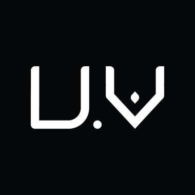 UV Logo monogram abstract on blackground design template