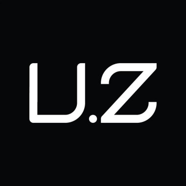UZ Logo monogram abstract on blackground design template
