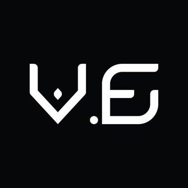 VE Logo monogram abstract on blackground design template