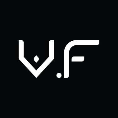 VF Logo monogram abstract on blackground design template