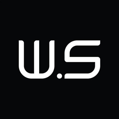 WS Logo monogram abstract on blackground design template