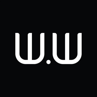 WW Logo monogram abstract on blackground design template
