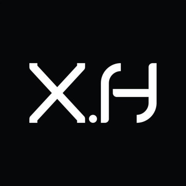 XH Logo monogram abstract on blackground design template