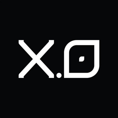 XO Logo monogram abstract on blackground design template