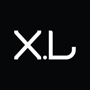 XL Logo monogram abstract on blackground design template