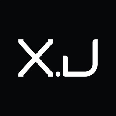 XJ Logo monogram abstract on blackground design template