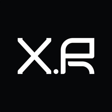 XR Logo monogram abstract on blackground design template