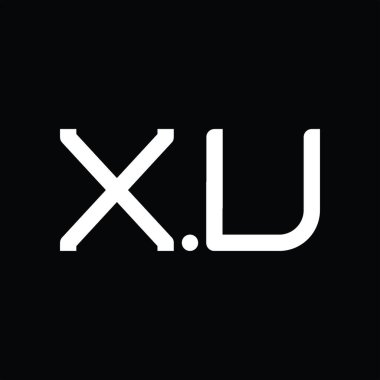 XU Logo monogram abstract on blackground design template