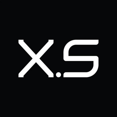 XS Logo monogram abstract on blackground design template
