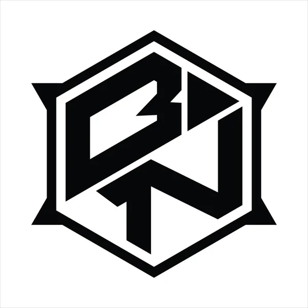 Bn monogram logo Royalty Free Vector Image - VectorStock