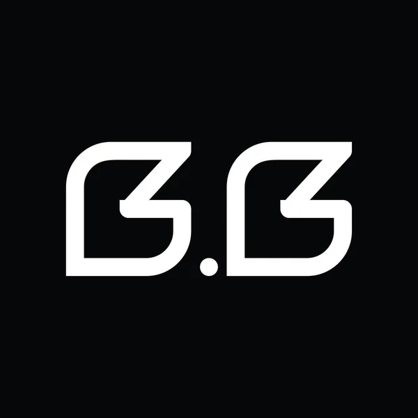 Logo Monogram Absztrakt Feketelistás Design Sablonon — Stock Vector