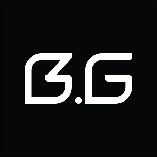 Logo Monogram Absztrakt Fekete Föld Tervezési Sablonon — Stock Vector