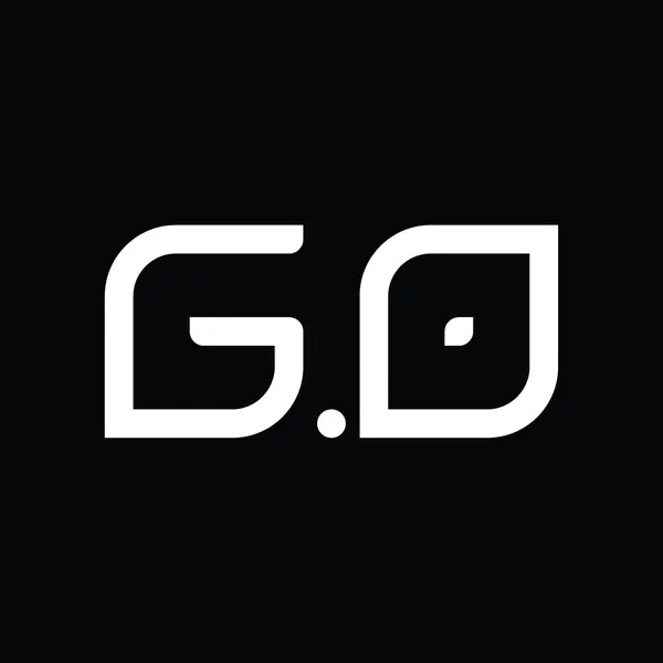 Logo Monogramm Abstrakt Auf Schwarzgrund Design Vorlage — Stockvektor