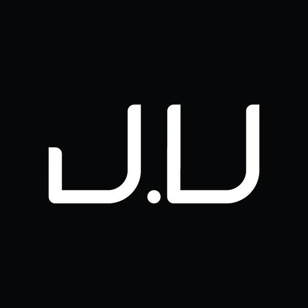 黑地设计模板上Ju Logo主题摘要 — 图库矢量图片