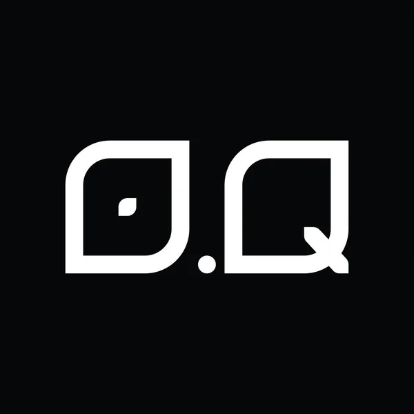Oq黑地设计模板上的Logo主题摘要 — 图库矢量图片