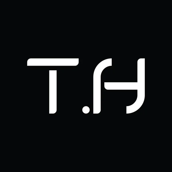 黑地设计模板上Th Logo主题摘要 — 图库矢量图片