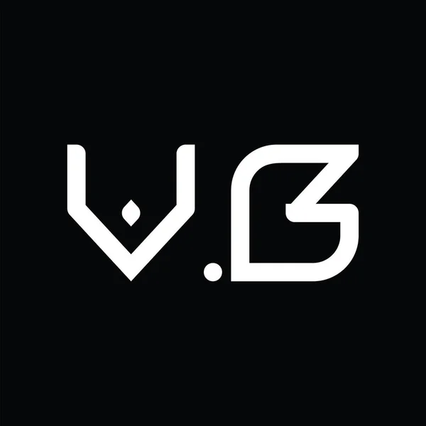 Logo Monogram Abstract Blackground Design Template — Vector de stock