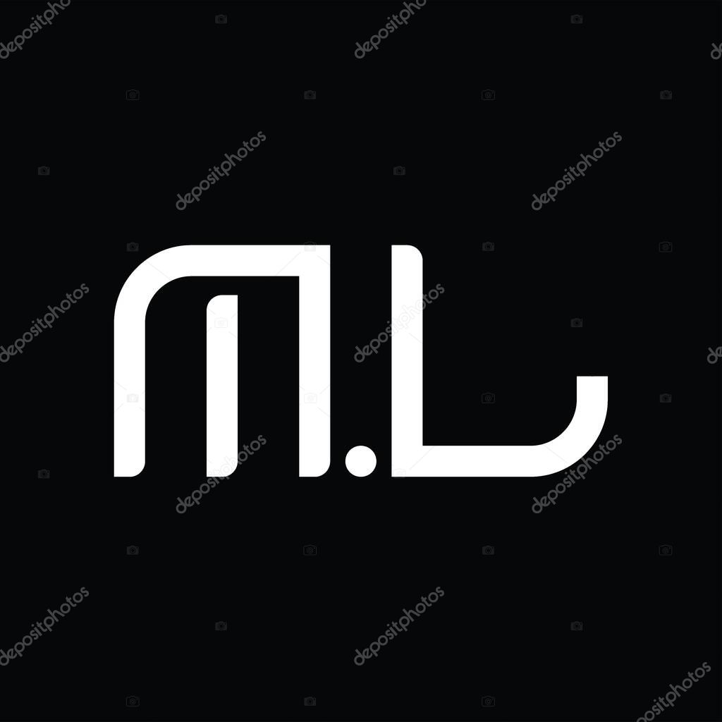ML Logo monogram abstract on blackground design template