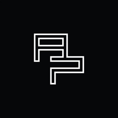 Satır biçimi karartma şablonlu AP logo monogramı