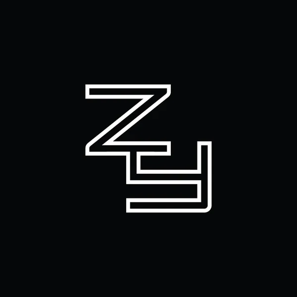 Монограмма Логотипа Шаблоном Черной Площадки Стиле Линии — стоковый вектор