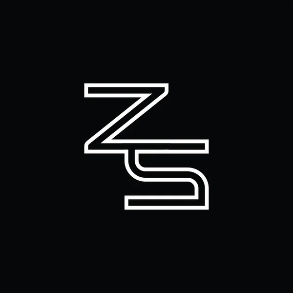 Logo Monogram Line Style Blackground Design Template — Vetor de Stock