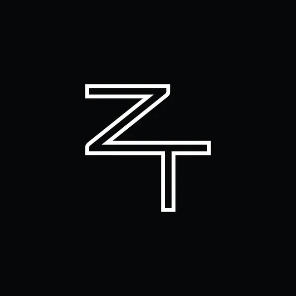 Satır Biçimi Siyah Zemin Tasarım Şablonlu Logo Monogramı — Stok Vektör
