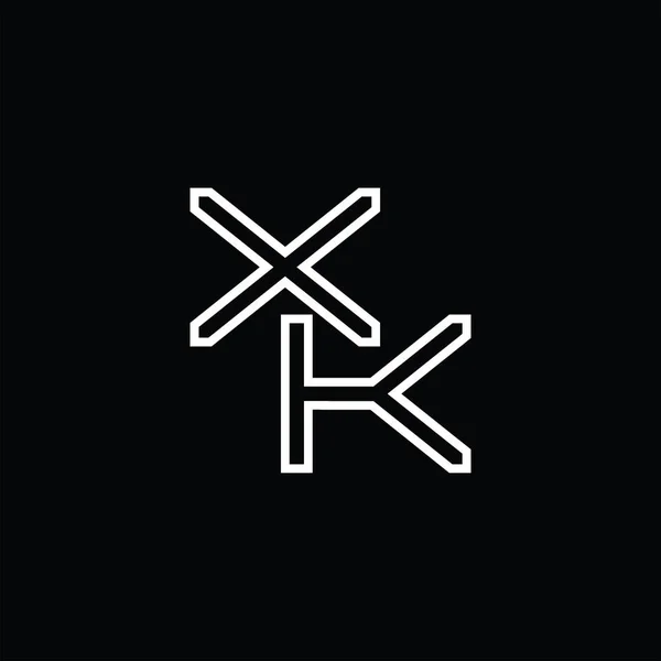 Logo Monogramm Mit Linienstil Blackground Design Vorlage — Stockvektor